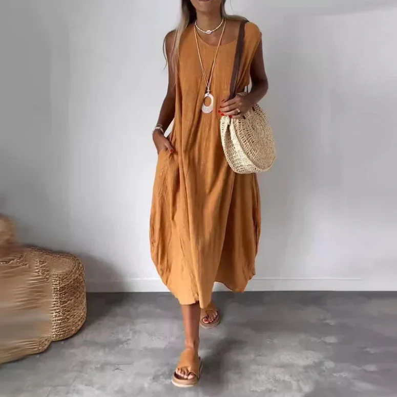 Kourtney Dress | Fashionable Sleeveless Dress with Pocket - Image 5