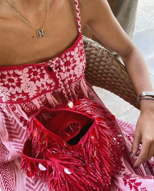 Krisha Dress | Spaghetti Strap Bohemian Style Maxi Dress - Image 4