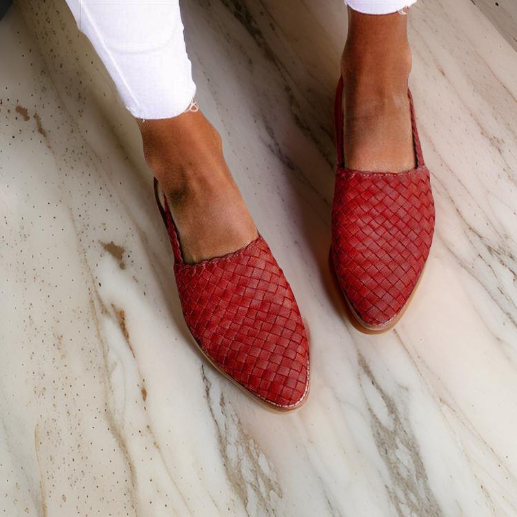 Lainey Sandals | Women's Woven Leather Sandals - Image 3