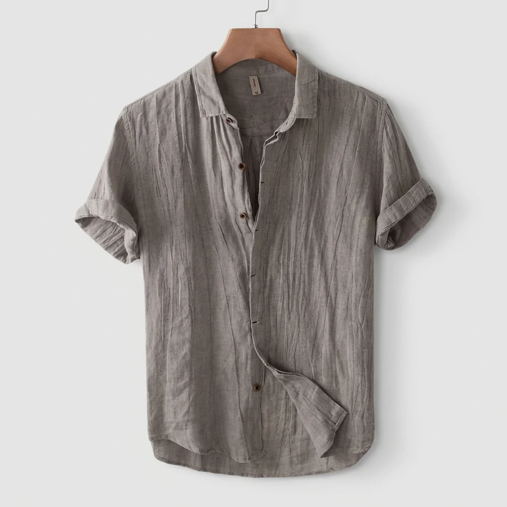 Leandro Relaxed Fit Short Sleeve Shirt | Collared Button Front Shirt - Image 4