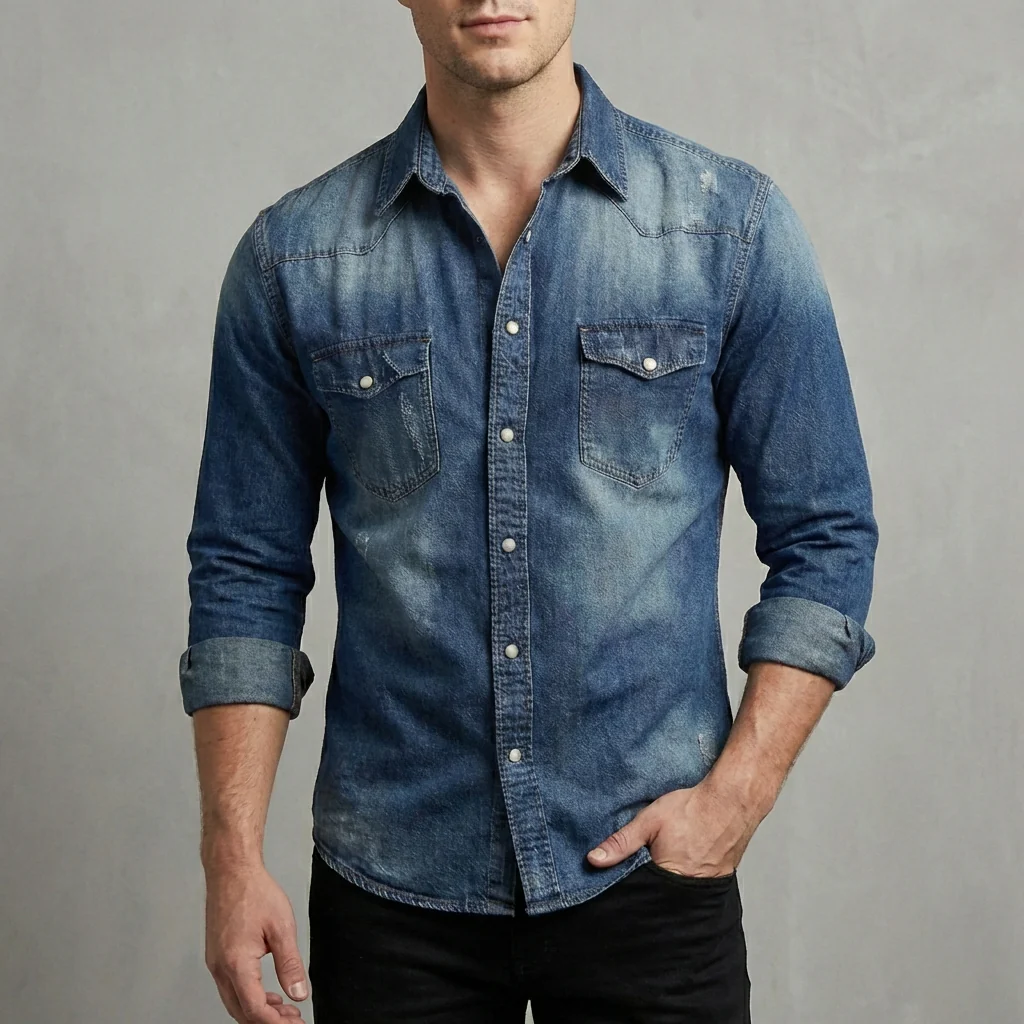 Leo Classic Fit Shirt | Collared Hip-Length Shirt - Image 2