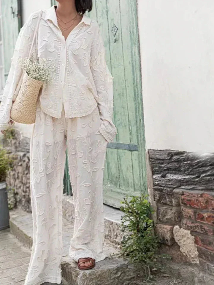 Leonie Set | Casual Long Sleeve Top And Pants Set - Image 5