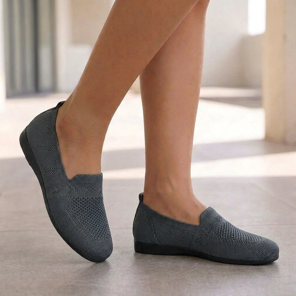 Lily Low-Top Loafer Flats | Geometric Pattern Round Toe Flats - Image 5