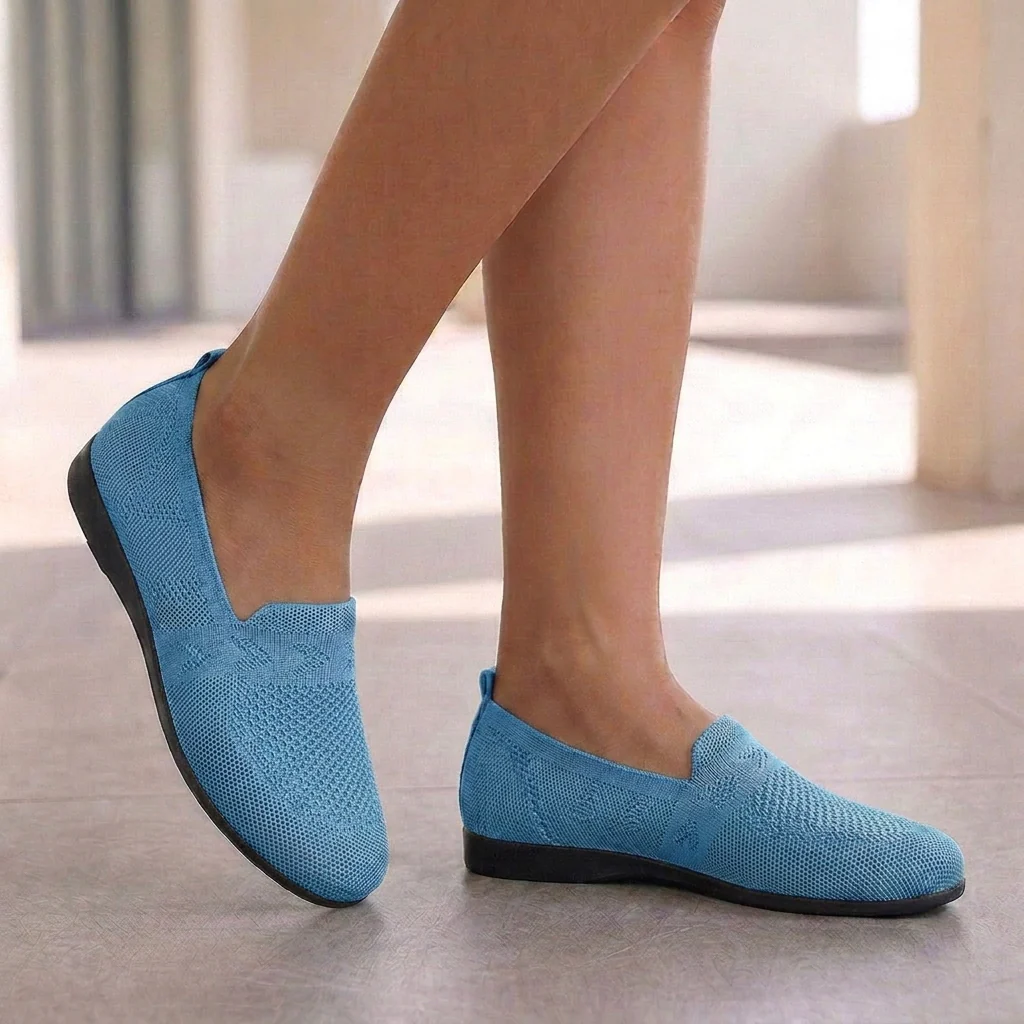 Lily Low-Top Loafer Flats | Geometric Pattern Round Toe Flats - Image 7