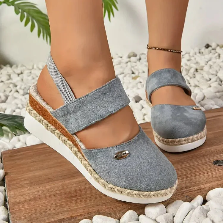 Lorie Sandals | Platform Closed Toe Sandals With Elastic Strap - Image 5
