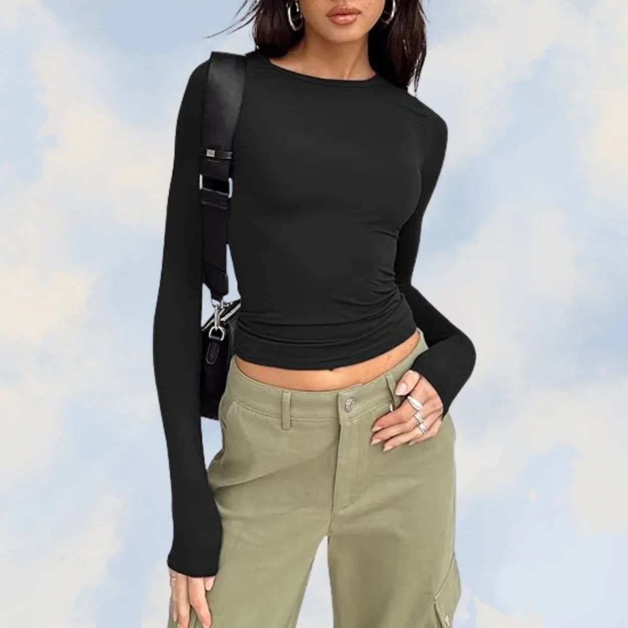 Lucinda Shirt | Casual Long Sleeve Crew Neck Shirt - Image 3