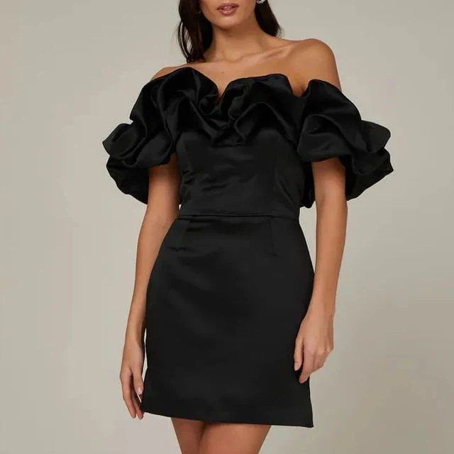 Madison Dress | Off-Shoulder Cocktail Dress With Ruffles - Image 3