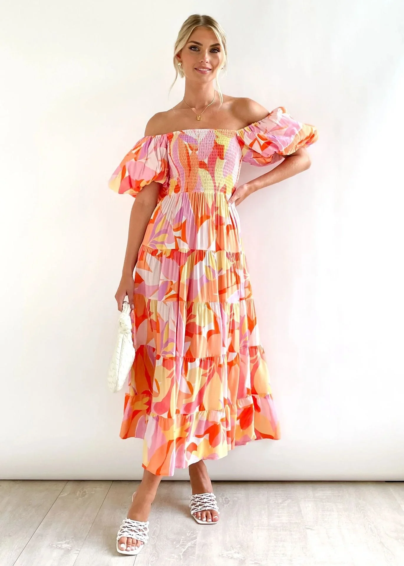 Maisy Dress | Off-Shoulder Flowy Midi Dress - Image 5