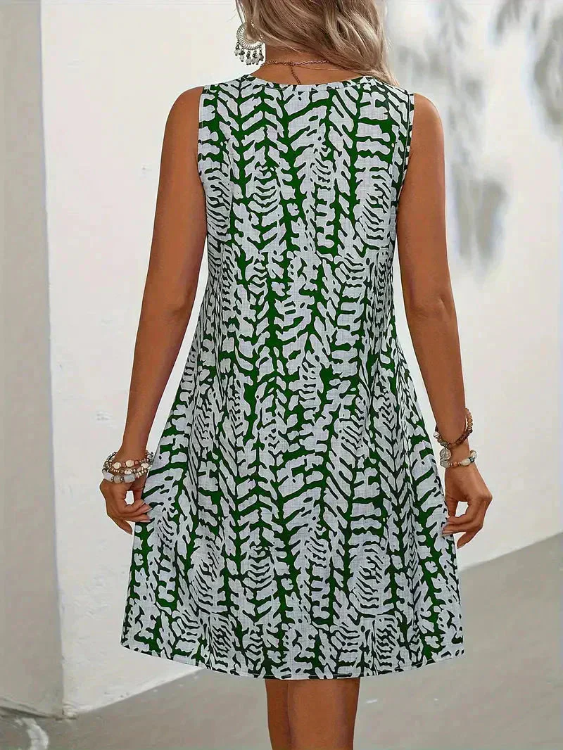 Marcella Dress | Printed Sleeveless Summer Mini Dress - Image 7