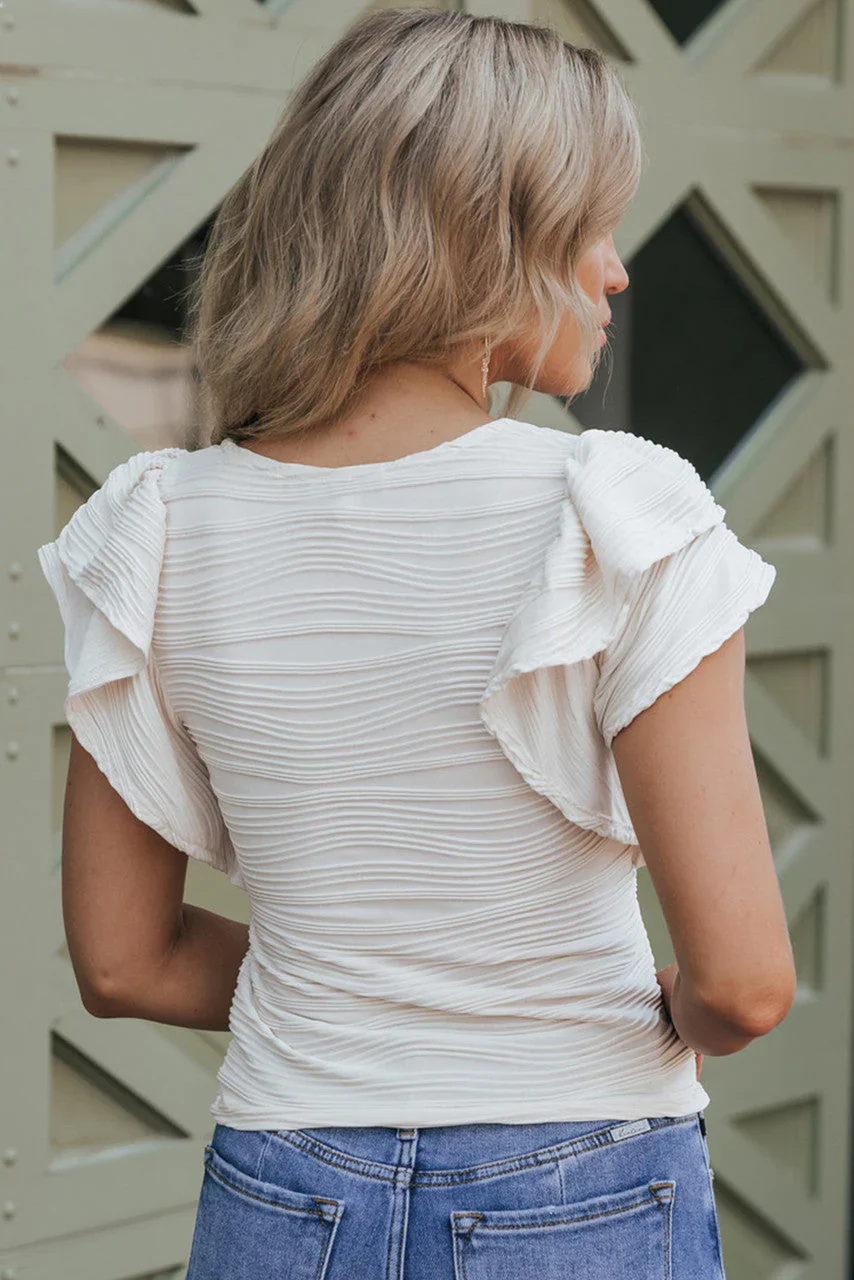 Maria Blouse | White Summer Top with Ruffles - Image 6