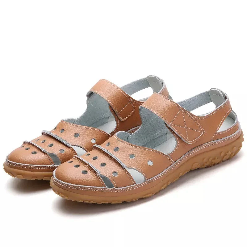 Marlowe Sandals | Cushioned Insole Adjustable Velcro Sandals - Image 4