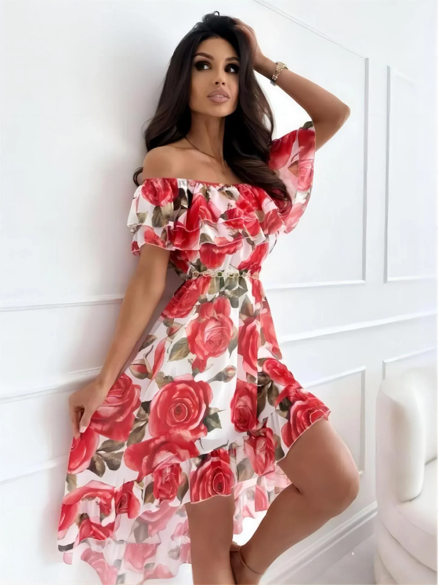 Marnie Dress | Floral Off-Shoulder Dress - Image 3