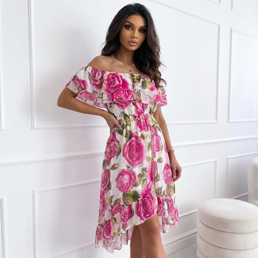 Marnie Dress | Floral Off-Shoulder Dress - Image 4