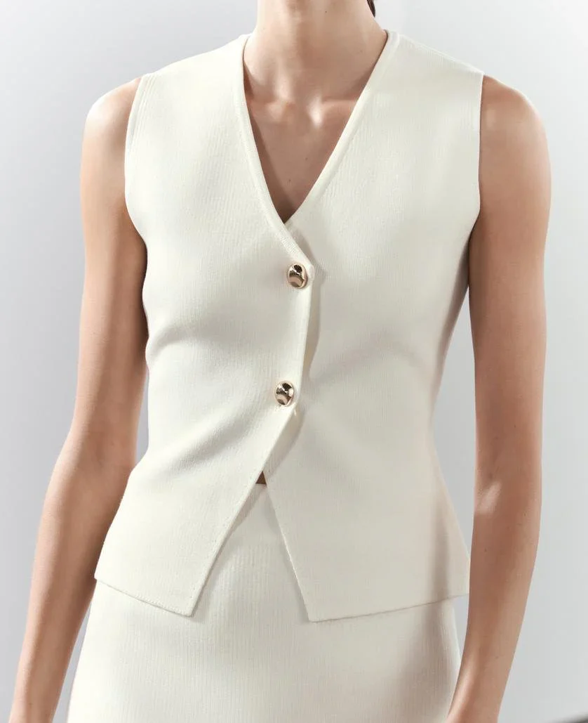 Matilda Top | Women's Sleeveless Gilet Top - Image 3