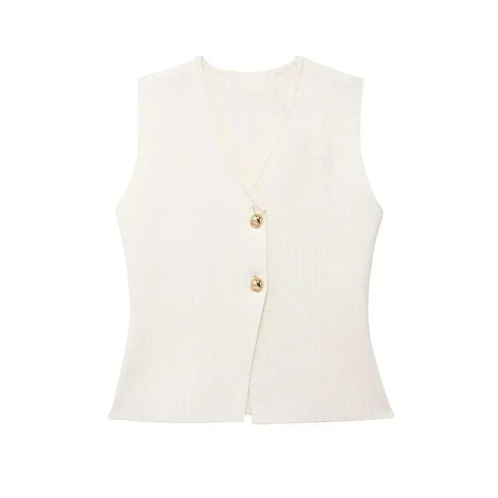 Matilda Top | Women's Sleeveless Gilet Top - Image 4