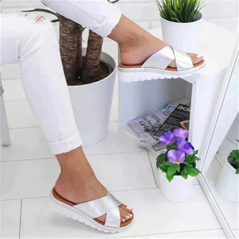 Matilde Sandals | Woven Crisscross Straps Platform Sole Sandals - Image 5