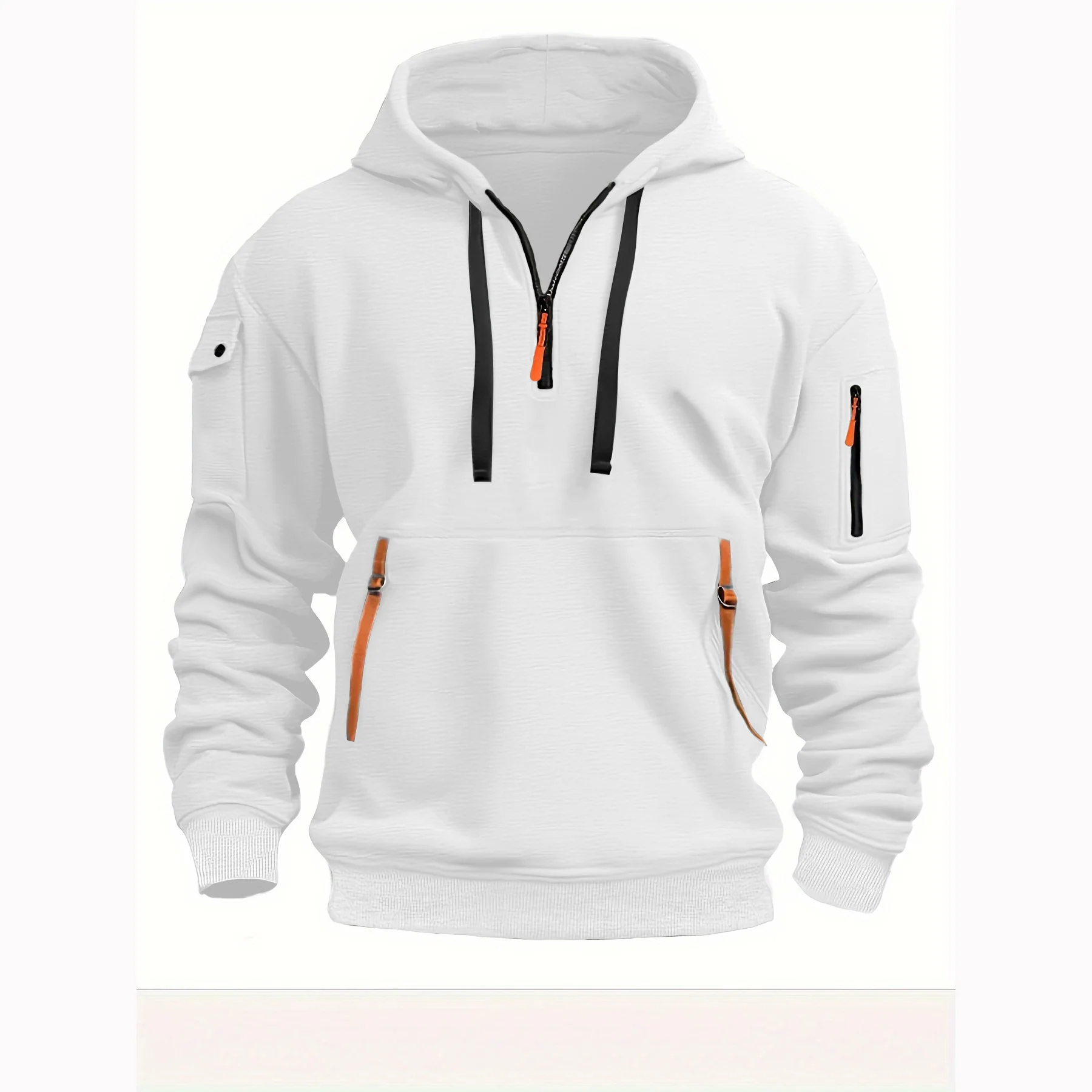 Men’s Hoodie – Relaxed Fit – Quarter Zip – Multi-Pocket – Casual Wear - Image 5