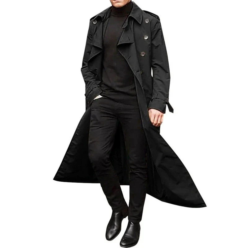 Men’s Trench Coat – Tailored Fit – Double-Breasted – Notched Lapels – Epaulettes - Image 3