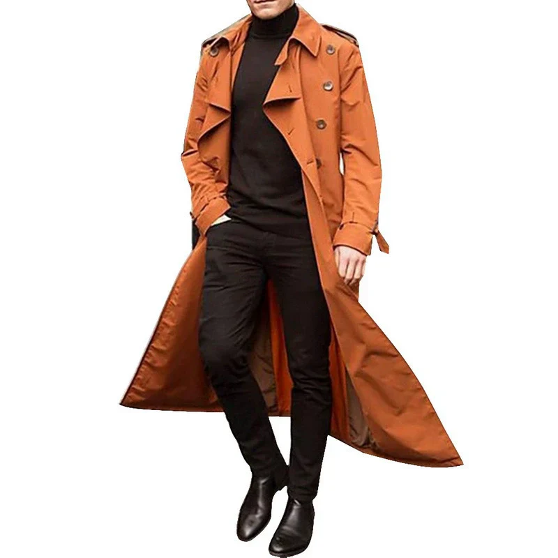 Men’s Trench Coat – Tailored Fit – Double-Breasted – Notched Lapels – Epaulettes - Image 4