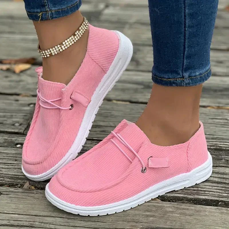 Mika Shoes | Casual Ribbed Design Rubber Sole Slip-On Shoes - Image 4