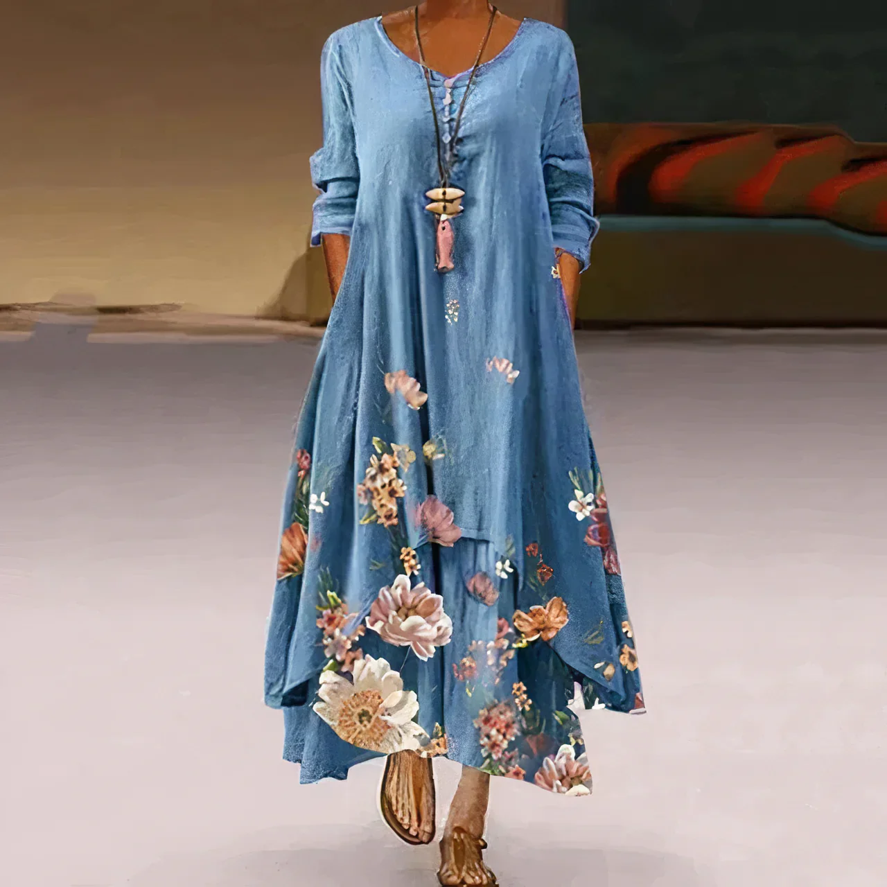 Milliana Dress | Women's Breathable Long Sleeve Maxi Dress - Image 3