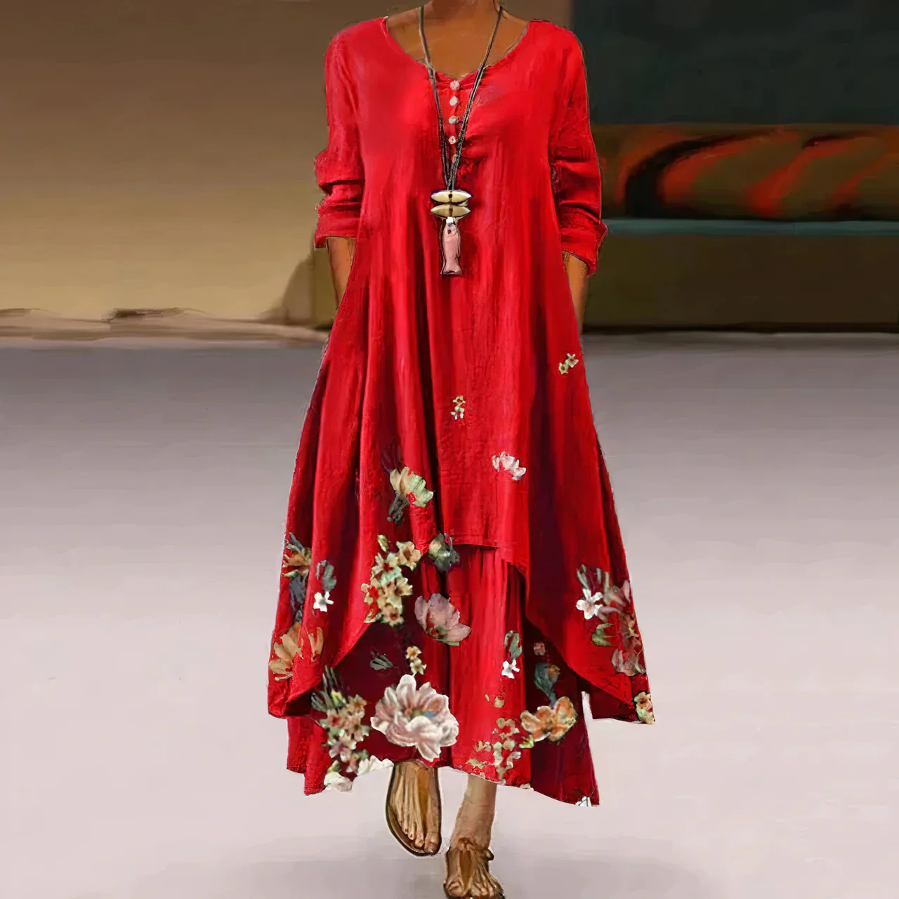 Milliana Dress | Women's Breathable Long Sleeve Maxi Dress - Image 5