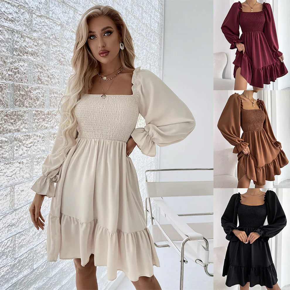 Molly Long Sleeve Ruffled Chic Dress - Image 10