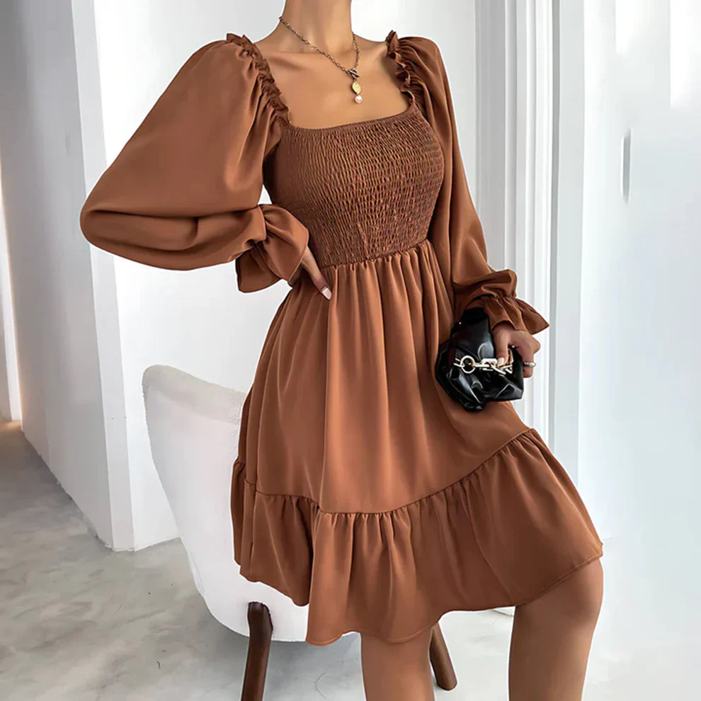 Molly Long Sleeve Ruffled Chic Dress - Image 5