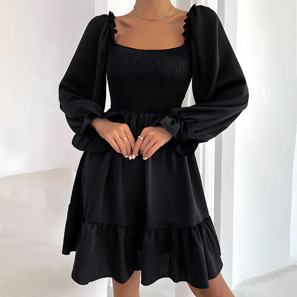 Molly Long Sleeve Ruffled Chic Dress - Image 7