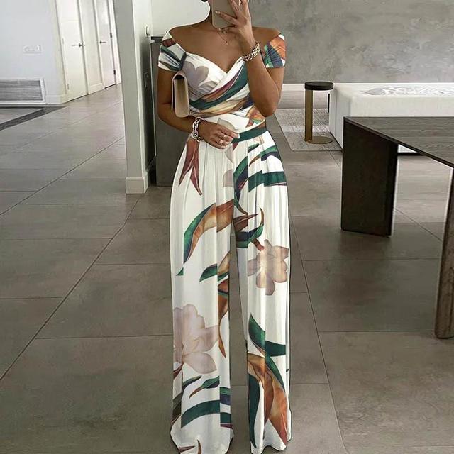Nadya Jumpsuit | Off-Shoulder Wrap Bust Wide-Leg Fit Jumpsuit - Image 2