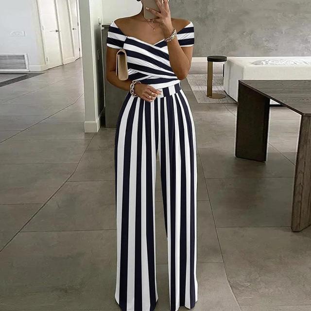 Nadya Jumpsuit | Off-Shoulder Wrap Bust Wide-Leg Fit Jumpsuit - Image 3