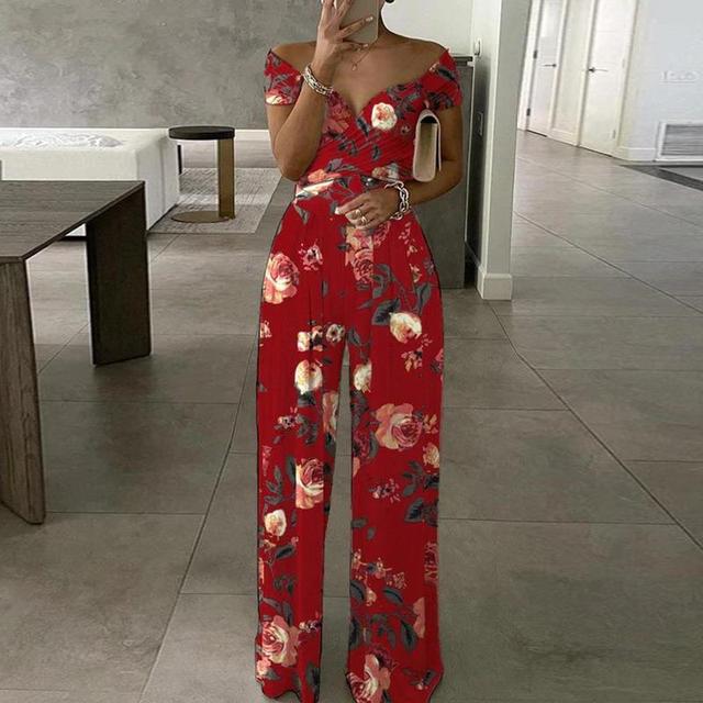 Nadya Jumpsuit | Off-Shoulder Wrap Bust Wide-Leg Fit Jumpsuit - Image 4