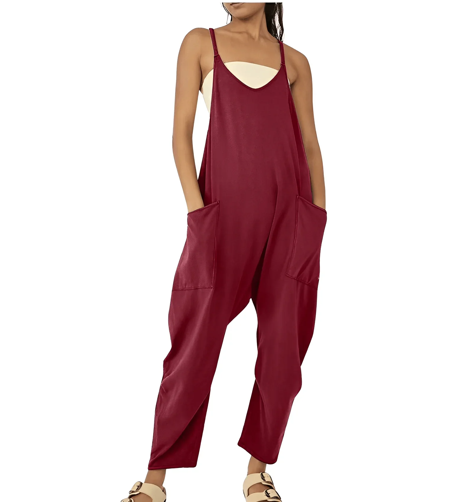 Nathalie Jumpsuit | Sleeveless Casual Jumpsuit with Pockets - Image 2
