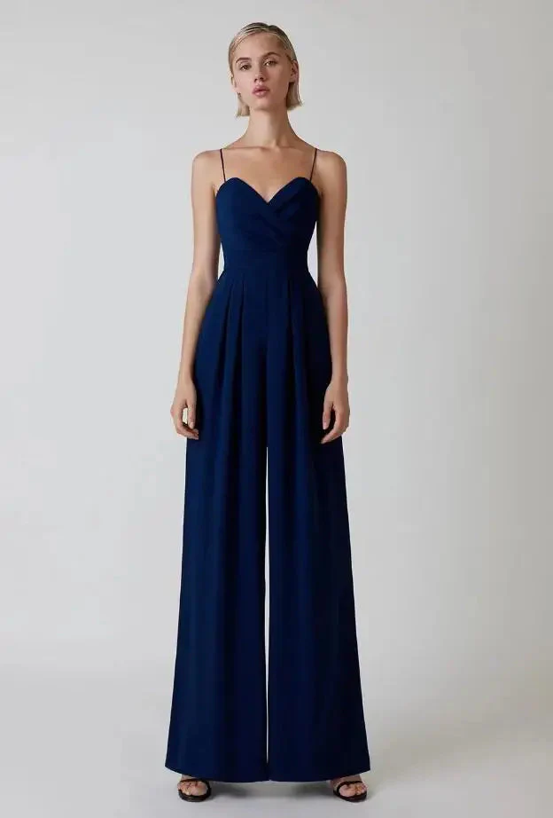 Nell Jumpsuit | Thin Strap Wide Leg Jumpsuit