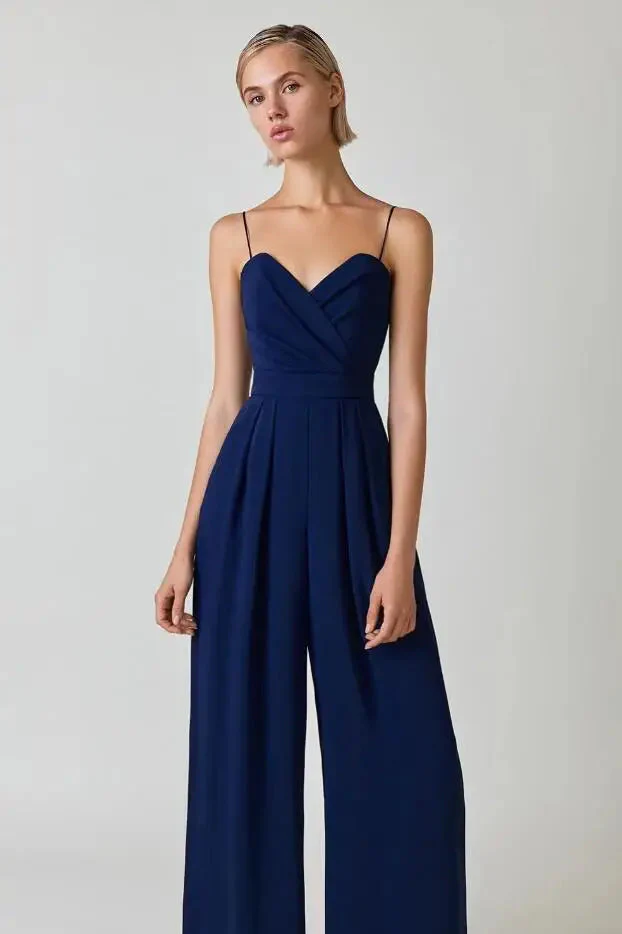 Nell Jumpsuit | Thin Strap Wide Leg Jumpsuit - Image 2
