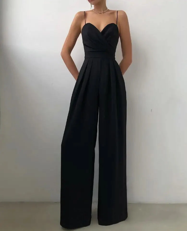 Nell Jumpsuit | Thin Strap Wide Leg Jumpsuit - Image 5