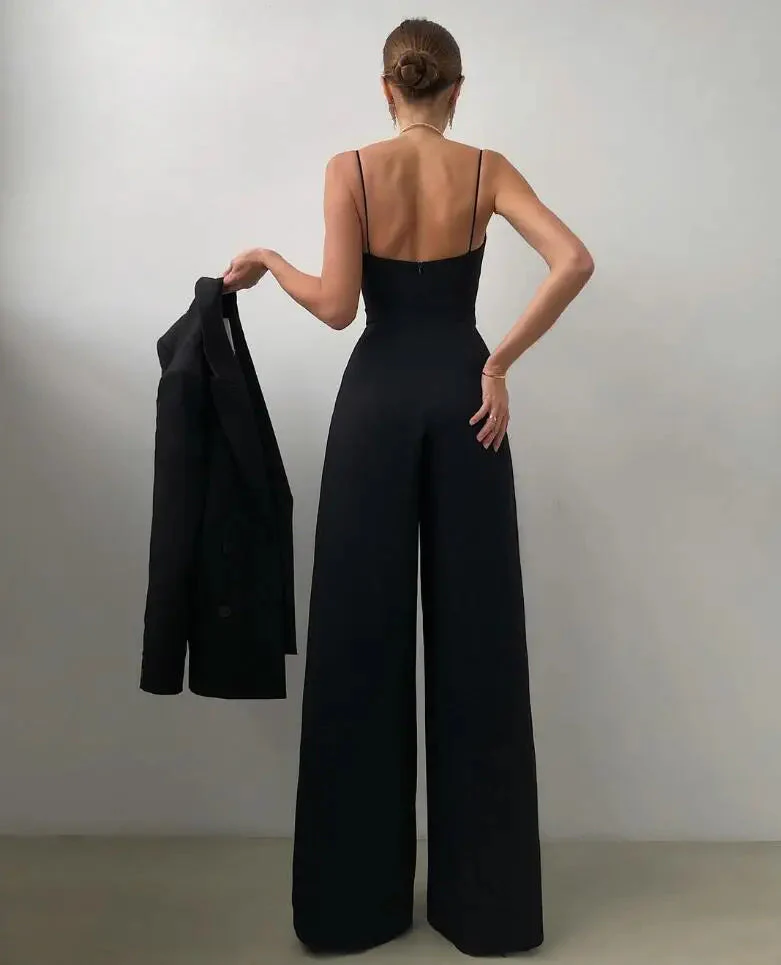 Nell Jumpsuit | Thin Strap Wide Leg Jumpsuit - Image 6