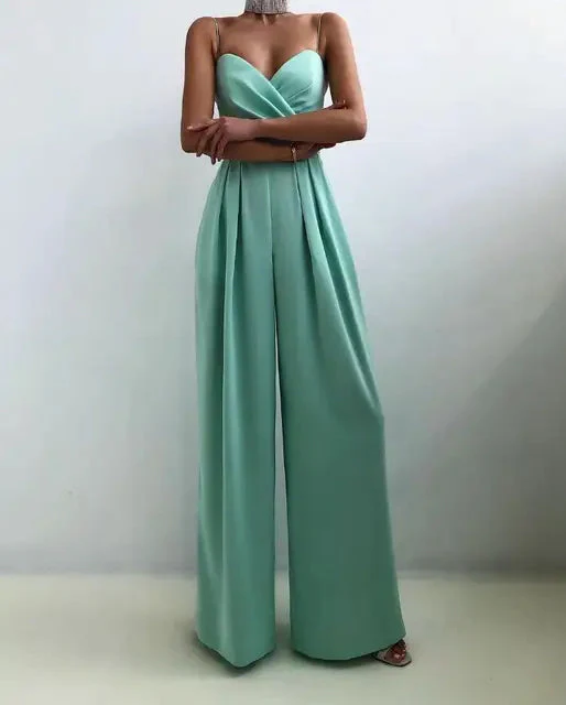 Nell Jumpsuit | Thin Strap Wide Leg Jumpsuit - Image 7