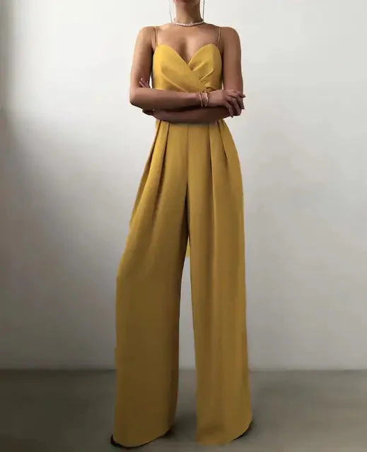 Nell Jumpsuit | Thin Strap Wide Leg Jumpsuit - Image 8