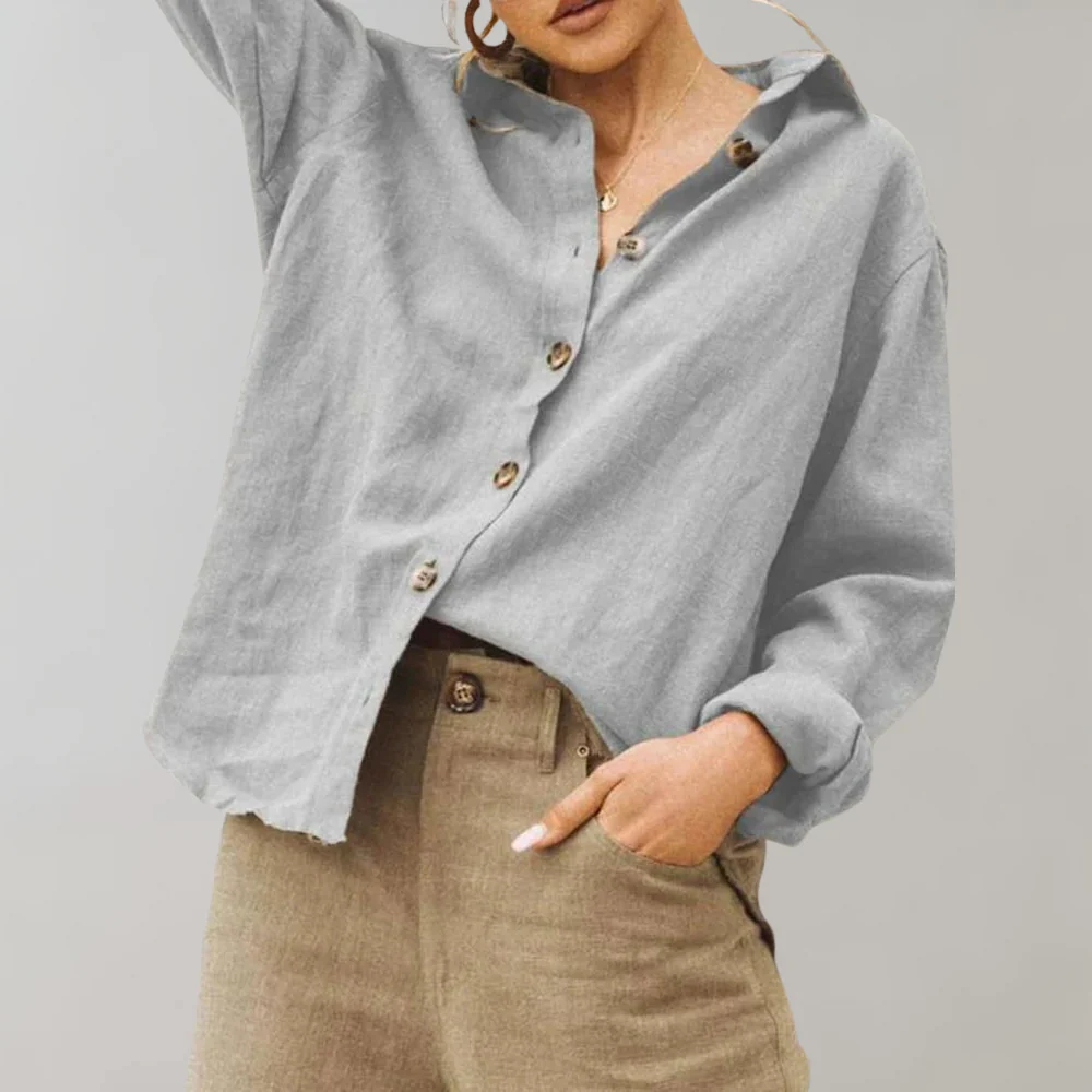 Nelle Blouse | Casual Long Sleeve Blouse with Lightweight Breathable Fabric - Image 3