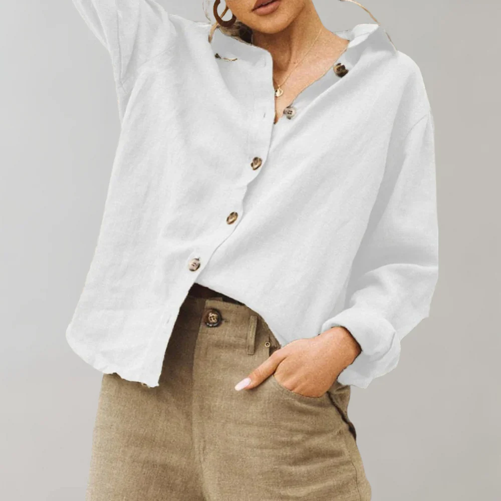 Nelle Blouse | Casual Long Sleeve Blouse with Lightweight Breathable Fabric - Image 5