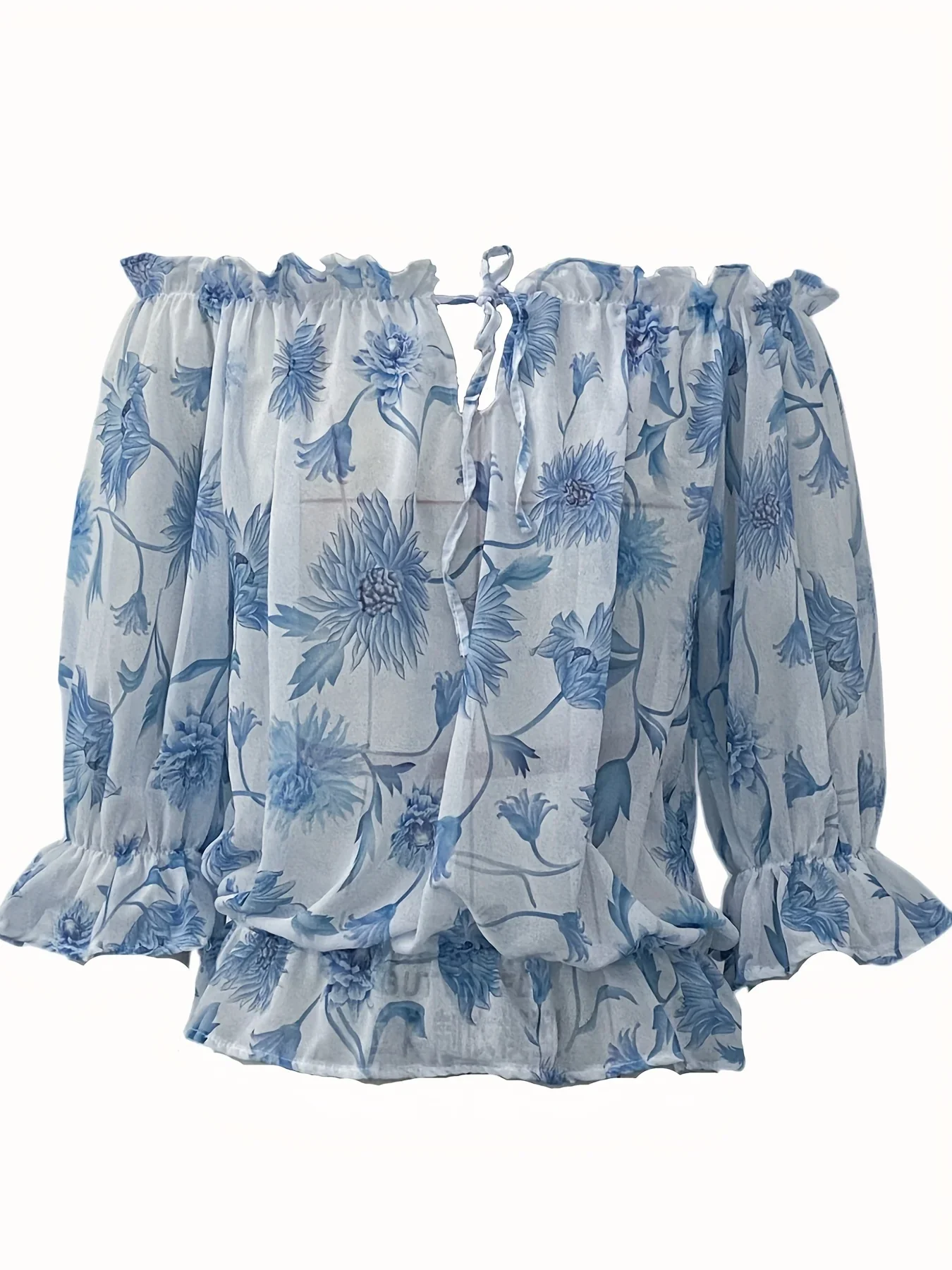 Niveah Blouse | Women's Off-Shoulder Floral Blouse - Image 6