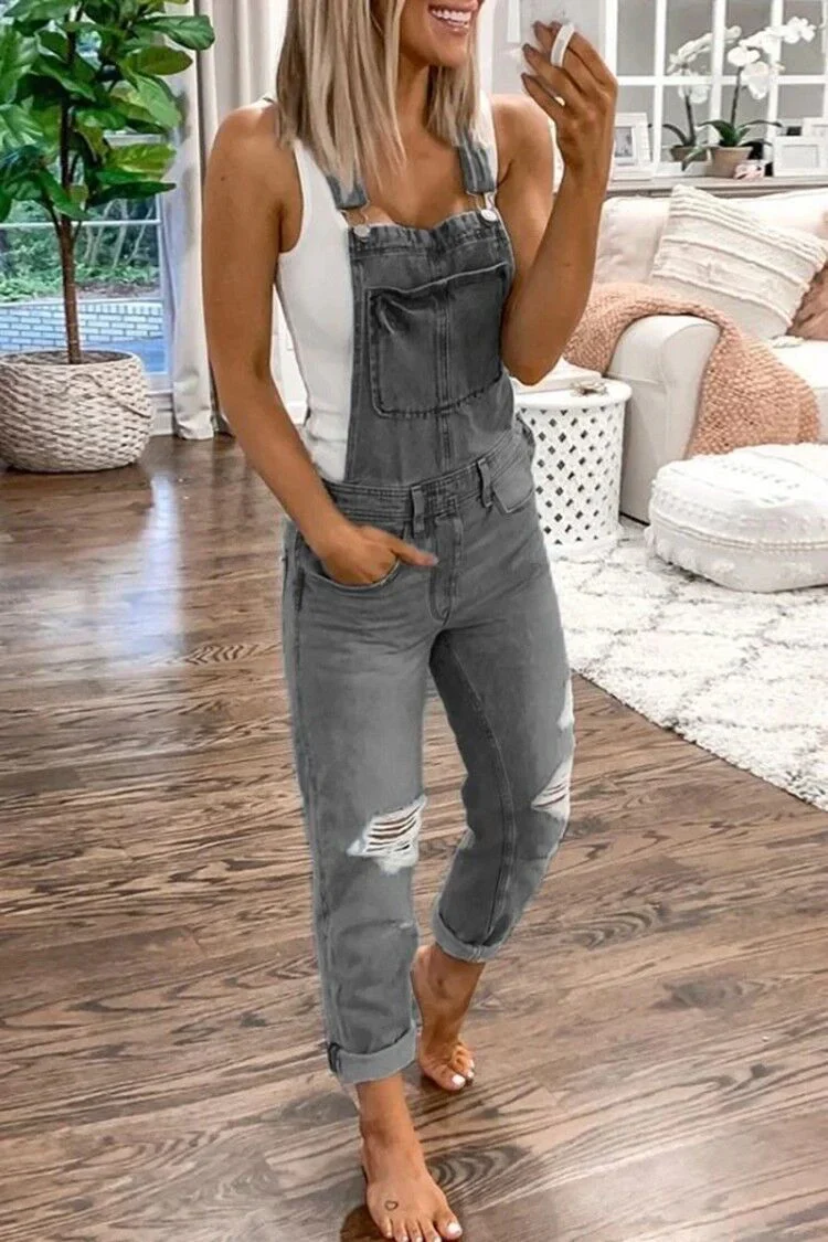 Nori Jumpsuit | Women's Casual Denim Jumpsuit - Image 2