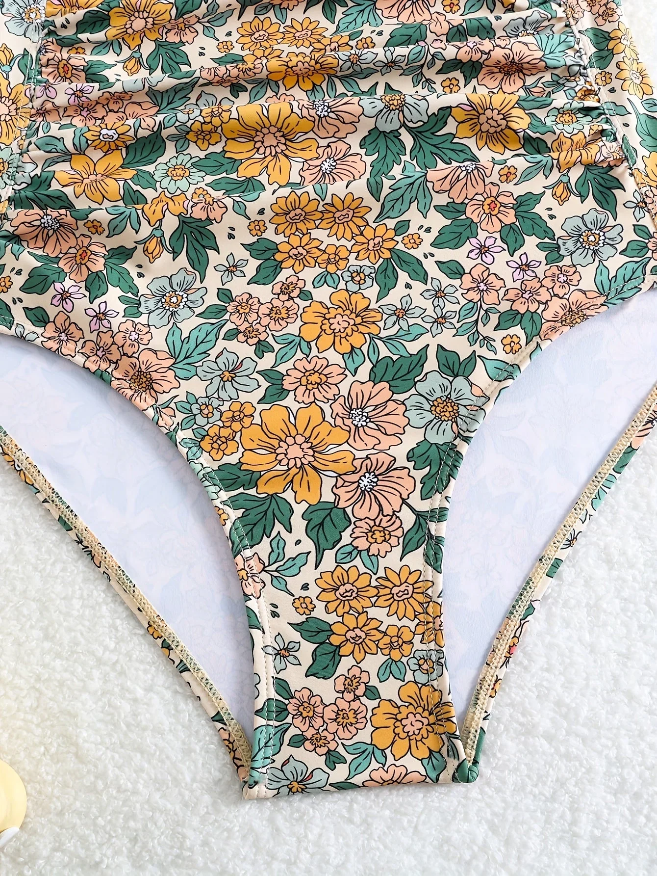 Olia Swimsuit | Floral Print One-Piece Swimsuit with V-Neck - Image 8