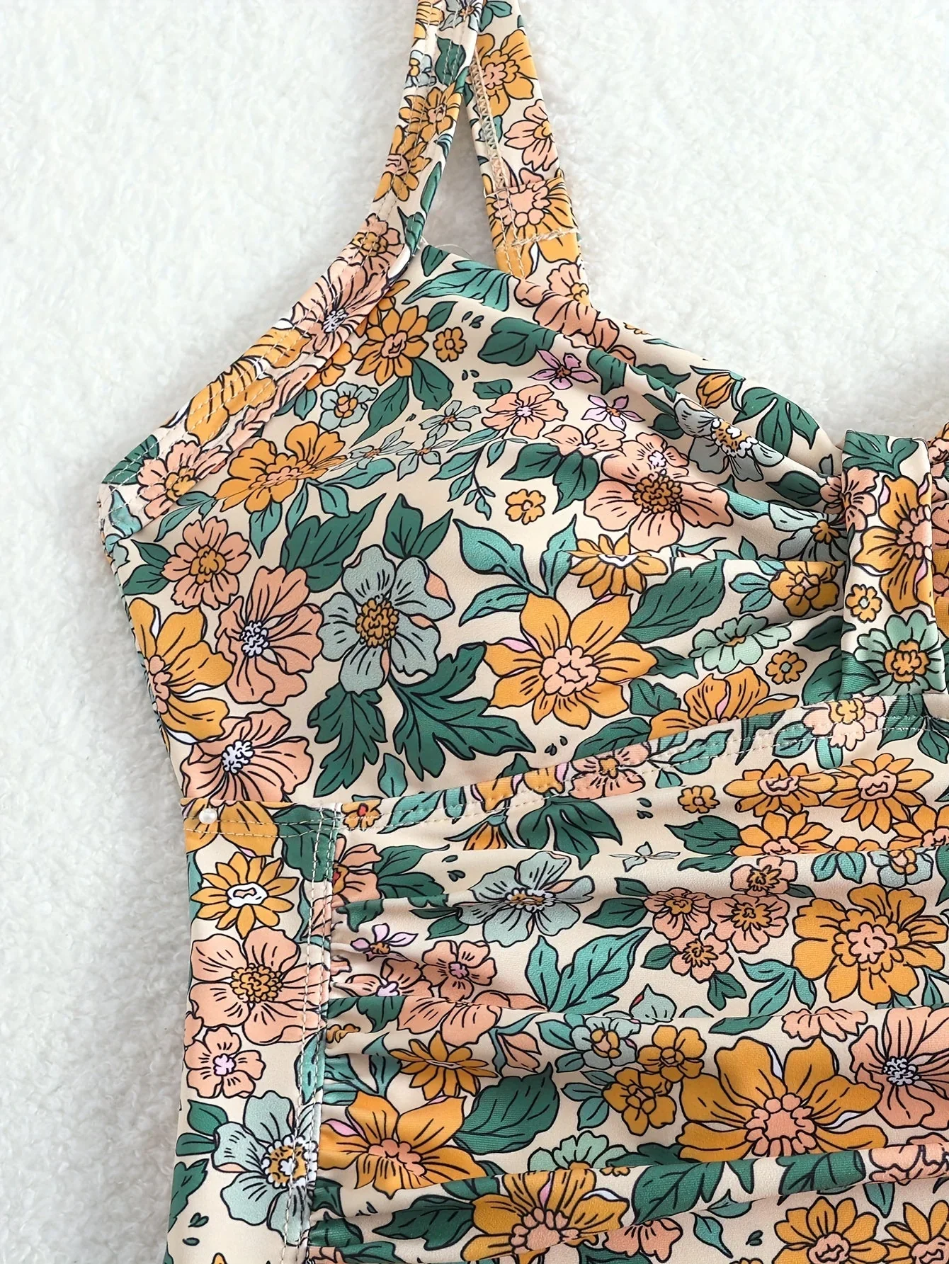 Olia Swimsuit | Floral Print One-Piece Swimsuit with V-Neck - Image 9