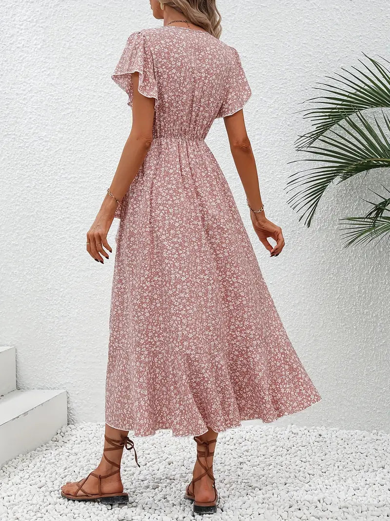 Ondina Dress | Flowy Wrap Midi Dress with Floral Print - Image 3