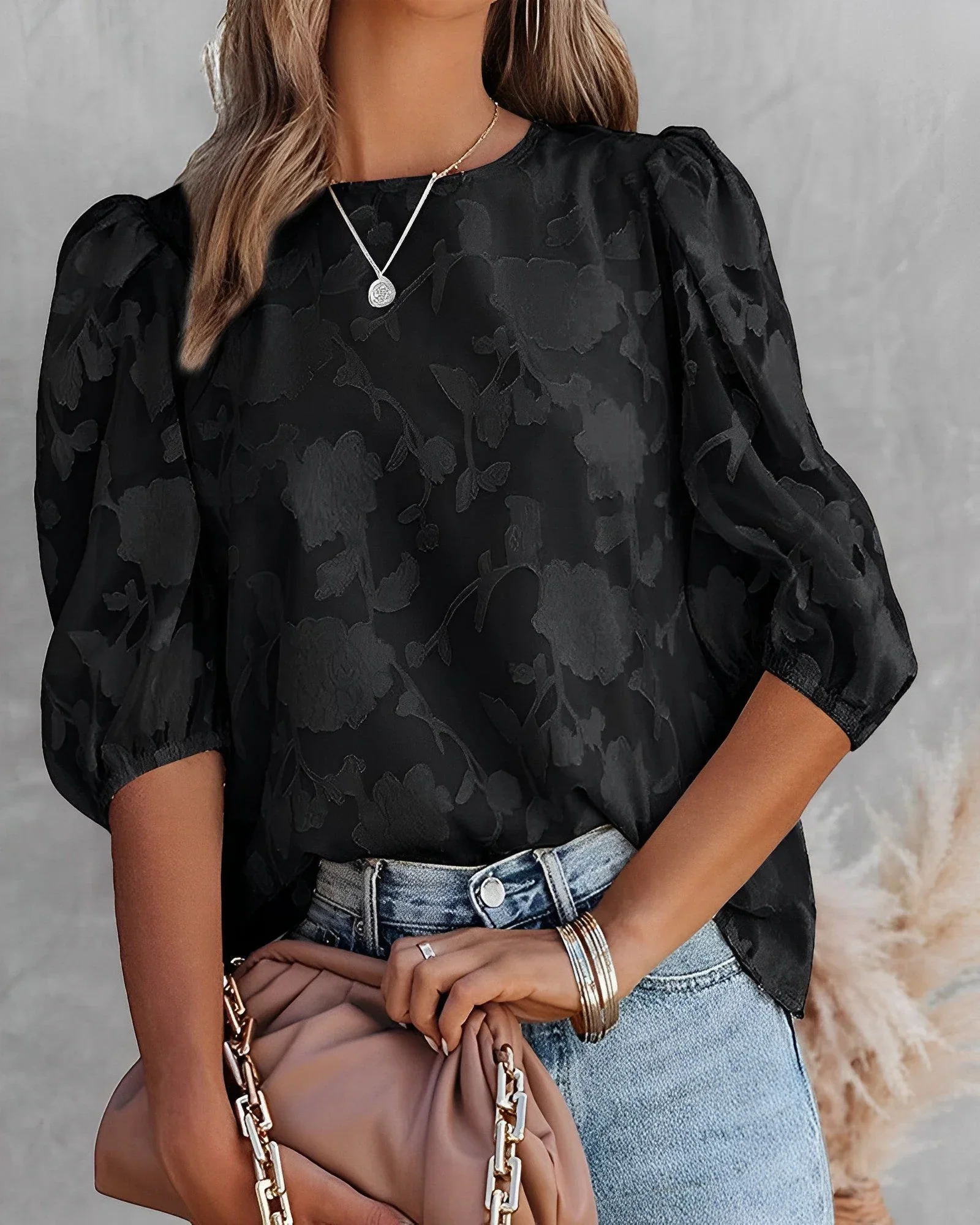 Oraniah Shirt | Puff Sleeve Chiffon Shirt - Image 9