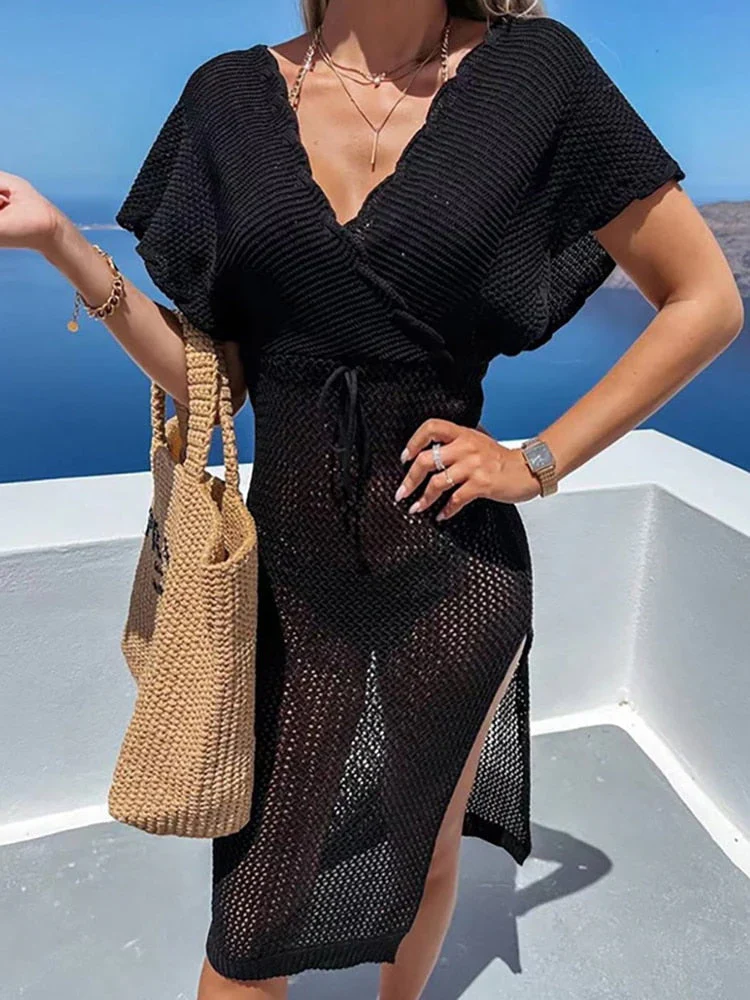 Orelia Dress | Crochet Beach Dress with Wrap Design - Image 3