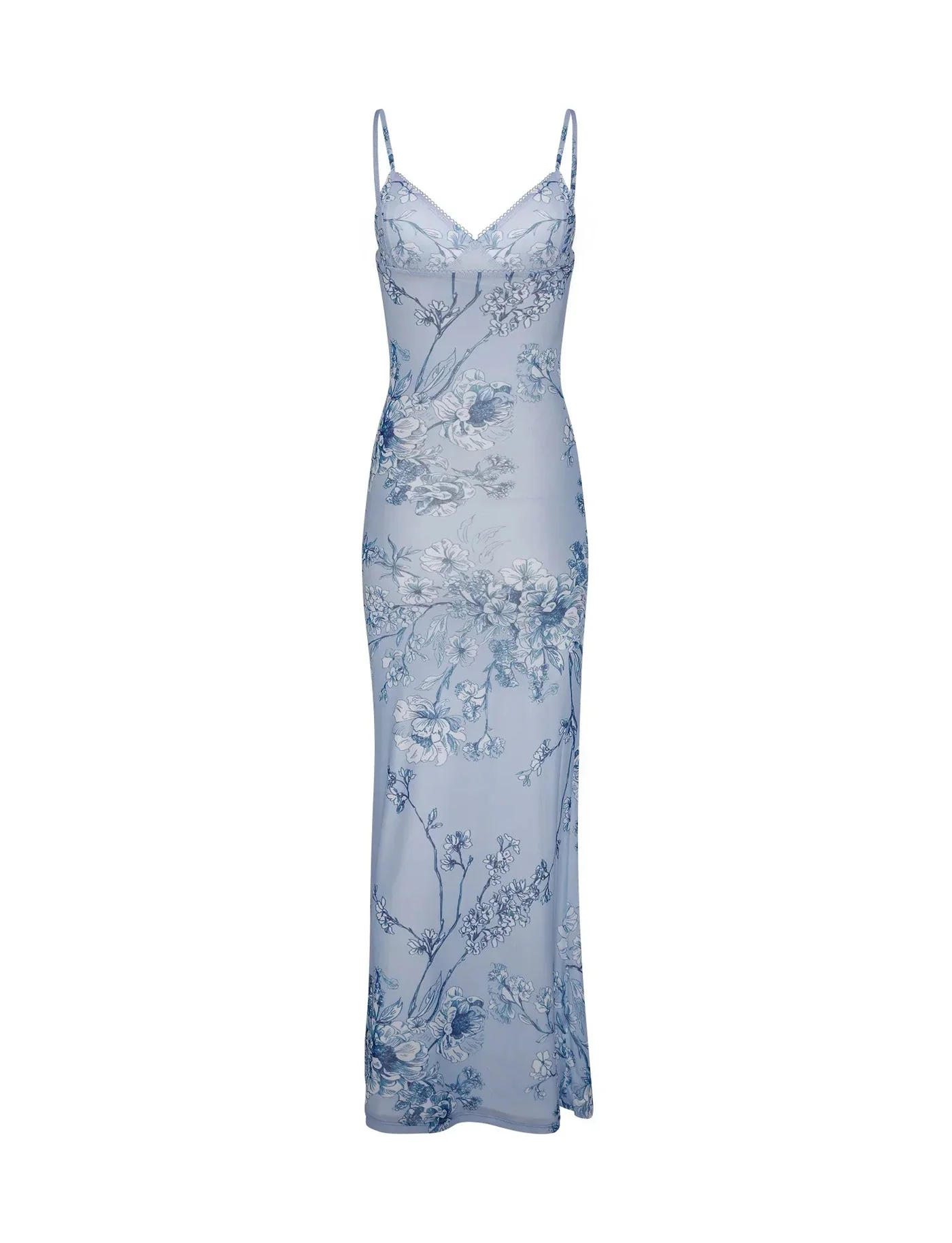 Oriyah Dress | Floral Print Sleeveless Maxi Dress with Spaghetti Straps - Image 4