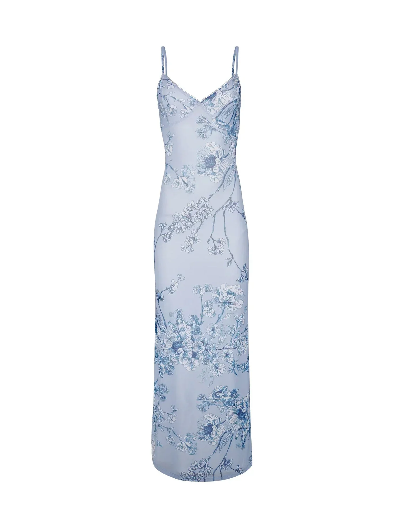 Oriyah Dress | Floral Print Sleeveless Maxi Dress with Spaghetti Straps - Image 5